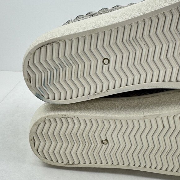 Vintage Havana Womens Gray Snake Cliff High Top Sneakers Side Zip Laces Size 8.5 - Picture 15 of 16